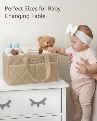 Top view of Baobrava velvet baby organizer compartments