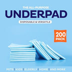 Extra large 23x36 incontinence underpads laid out on a mattress protector
