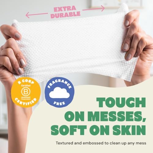Close up of soft bamboo viscose material of Dyper wipes
