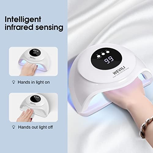 White portable gel nail lamp with 24 LED beads