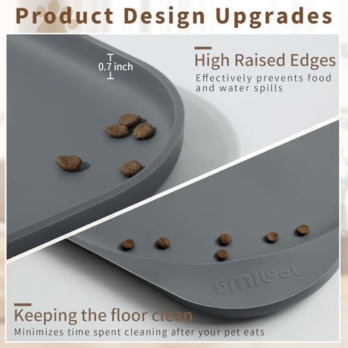 Smilool dark gray rubber tray for bowls