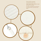 Close up of Dyomnizy baby changing pad fabric and texture