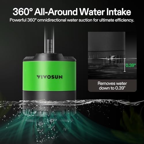 VIVOSUN hydroponic submersible pump showcasing the durable ceramic shaft assembly.