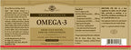 Solgar Triple Strength Omega 3 supplement label details and ingredients