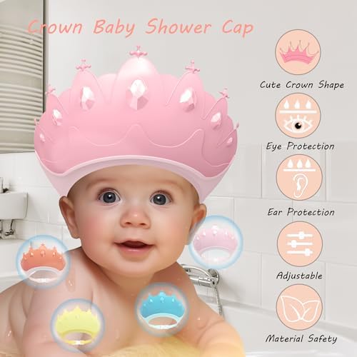 Adjustable kids bathing visor showing secure back buckle mechanism