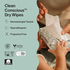 The Honest Company 100% Pure Organic Cotton Dry Wipes, Hypoallergenic, Multi-Use, Baby Facial Cloths, 192 Count - Image 6