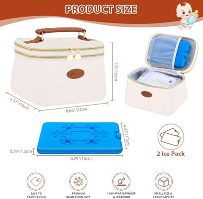 Top view of Piioser cooler bag showing easy access zipper