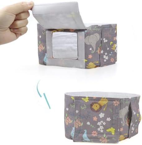 Close up of the secure protective flap on the Rainbowstar infant medical support belt.