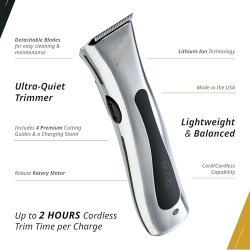 Close up of the Wahl Sterling Mag quick detach blade with fine teeth