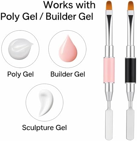 View of the nylon oval brush tip for gel smoothing.