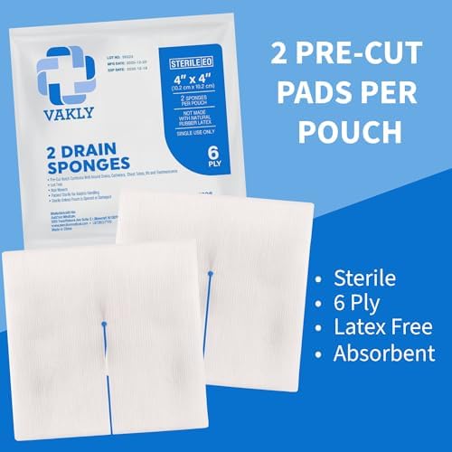 Vakly non woven pre cut medical bandages with pre cut slit detail
