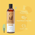 Kin+Kind twelve fluid ounce pet shampoo bottle next to packaging