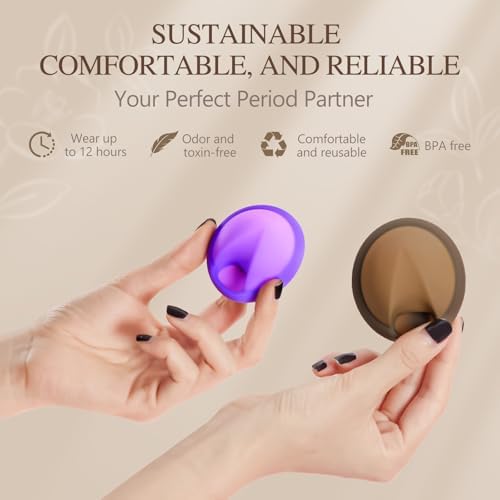 YTYOMUR menstrual disc large and small sizes comparison for flow management.
