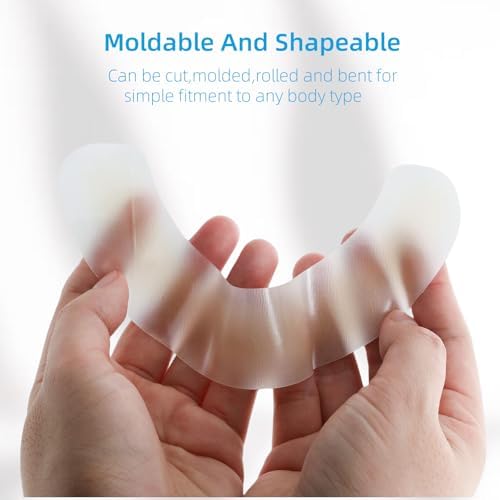 Application demonstration of colostomy barrier tape securing the edge of an ostomy wafer