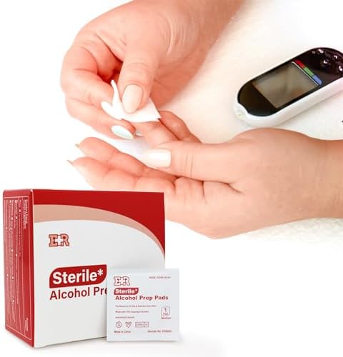 Sterile alcohol prep pads for diabetic lancet cleaning and injections