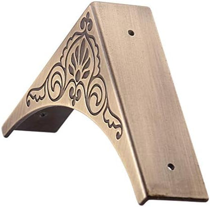 Antique style cabinet edge guard installed on wood