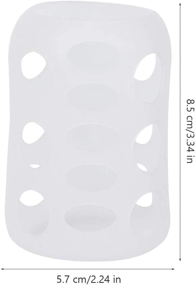 Fevbcnrj silicone sleeve installed on glass baby bottle