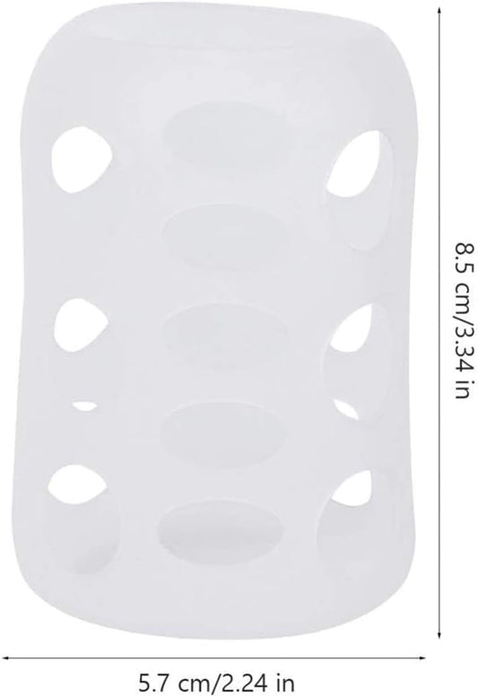 Fevbcnrj silicone sleeve installed on glass baby bottle