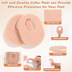 Bulk pack of 72 pieces Shynek beige felt pads showing the adhesive backing.