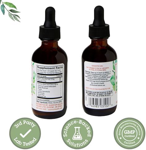 Quantum Health SuperLysine+ liquid supplement label details