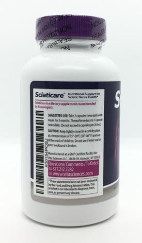 Authentic USA imported Vita Sciences Sciaticare nerve support bottle