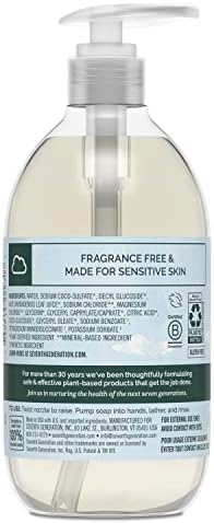 Hypoallergenic fragrance free hand soap for sensitive skin packaging