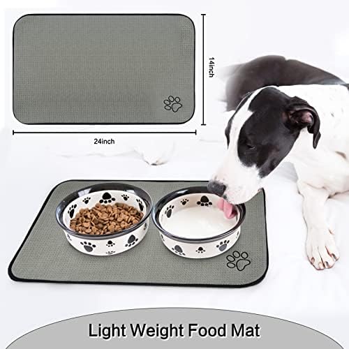 Sinland dish drying mat for pet food and water