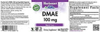 Bluebonnet Nutrition DMAE 100mg nutritional supplement label and capsule details
