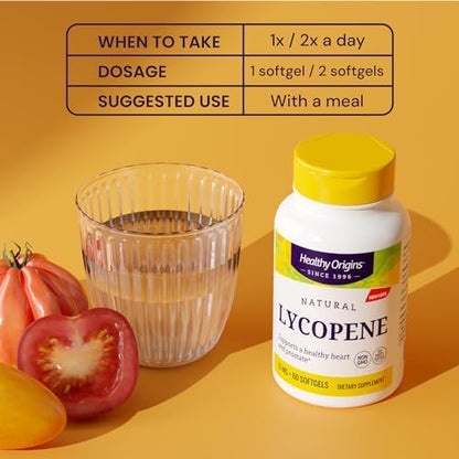 Healthy Origins Lyc O Mato lycopene complex 15 mg directions and usage guidelines.