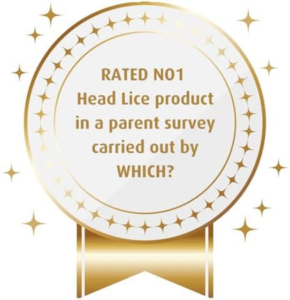 Side view of the Nitty Gritty complete head lice treatment components