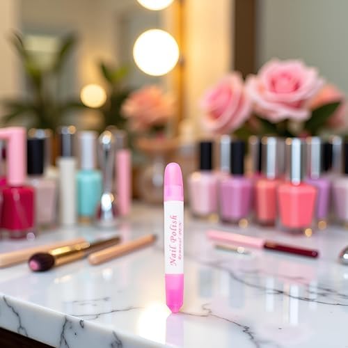 Two pieces of pink nail erase pens in packaging