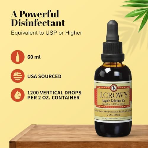 J. Crow's Lugol's Iodine 2 fluid ounce twin pack bottles