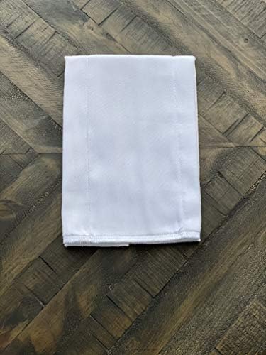 Stack of 6 pack white cotton prefold diapers
