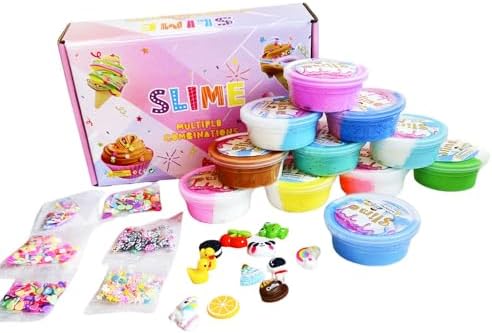 GXYSLM slime packaging demonstrating airtight storage lids for sensory toy freshness