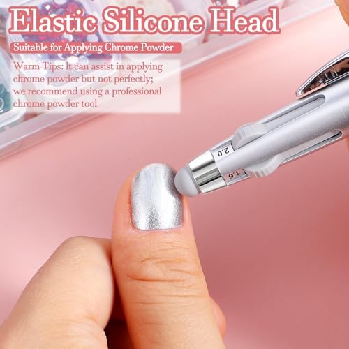 Using flat pressing head for nail sticker application
