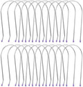 Oruola 20 piece hot roller clips front view pack of purple tipped styling pins for electric hair curlers.