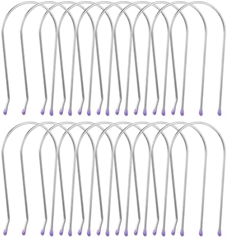 Oruola 20 piece hot roller clips front view pack of purple tipped styling pins for electric hair curlers.