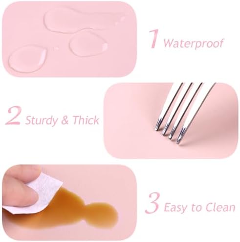 Pink foldable desk pad for home manicure and nail polish application