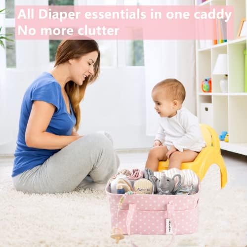 QiANBiRD portable nursery storage basket with interior compartments