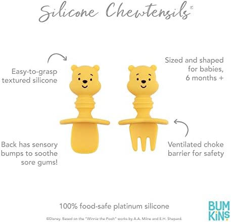 Top view of BPA free silicone baby feeding utensils for weaning