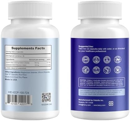 Heivy High Sodium Salt Tablets supplement facts and ingredient label