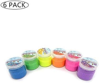 Reusable science toy sand kit with six distinct colors for STEM learning experiments.