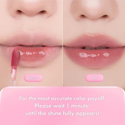 Romand long lasting plumping lip tint 04 Fig Fig color representation on lips
