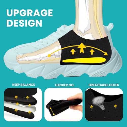 Adjustable elastic band feature on Promifun gel heel pads for secure fit.