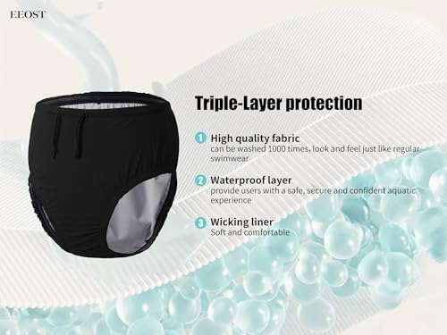 Codida waterproof incontinence swim brief folded layout