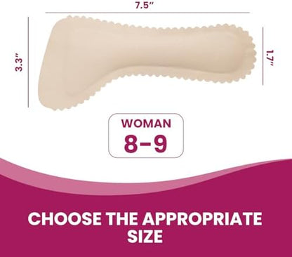 Two pairs of Bukihome medium size comfort shoe pads for formal wear.