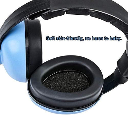 Soft padded ear cups for baby noise reduction