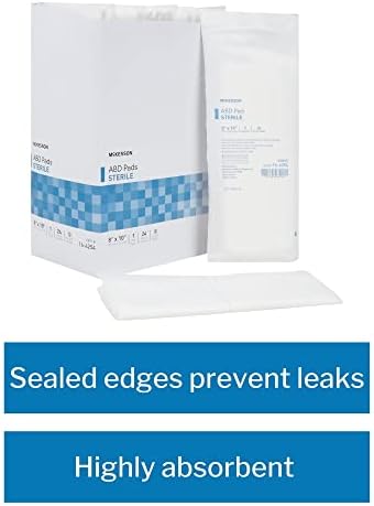 McKesson medical surgical combine dressing demonstrating thick cellulose core construction