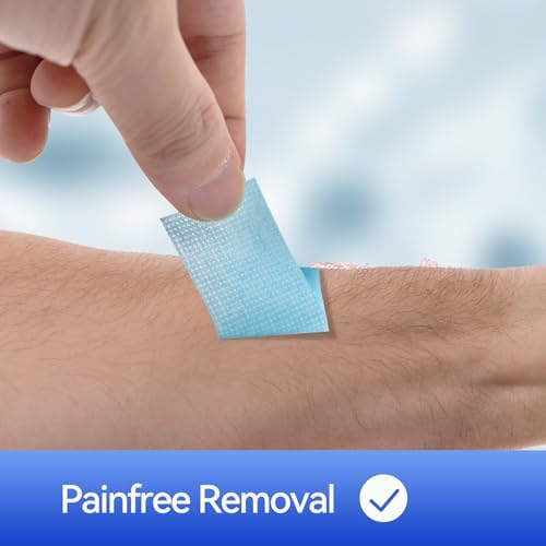 Side angle view of the blue silicone surgical tape roll showing adhesive thickness
