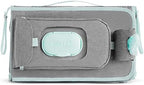 Munchkin antimicrobial diaper kit showing twelve included diaper disposal bags and secure zipper closure.